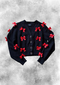 RED BOW CARDIGAN