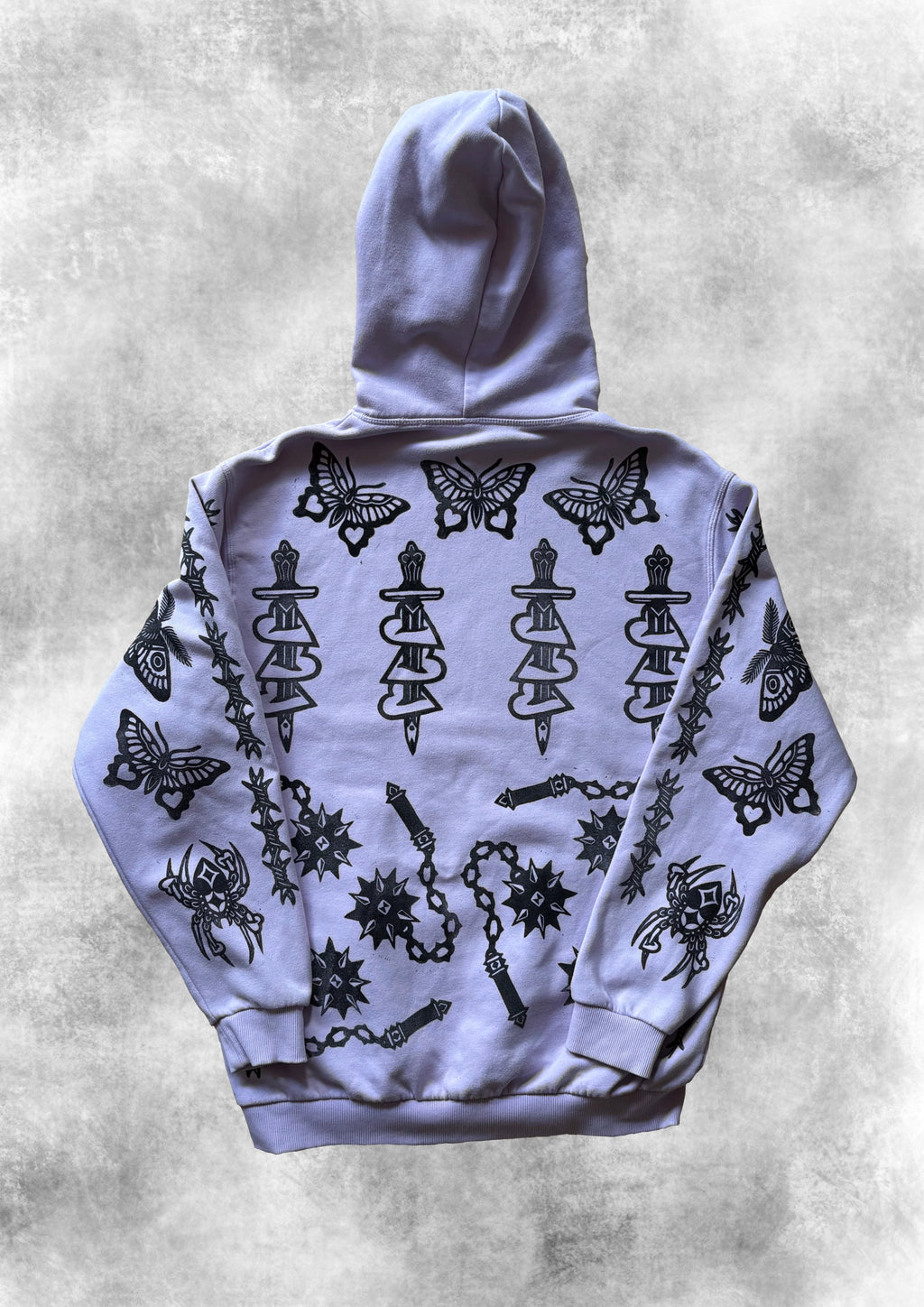PURPLE ALLPRINT HOODIE