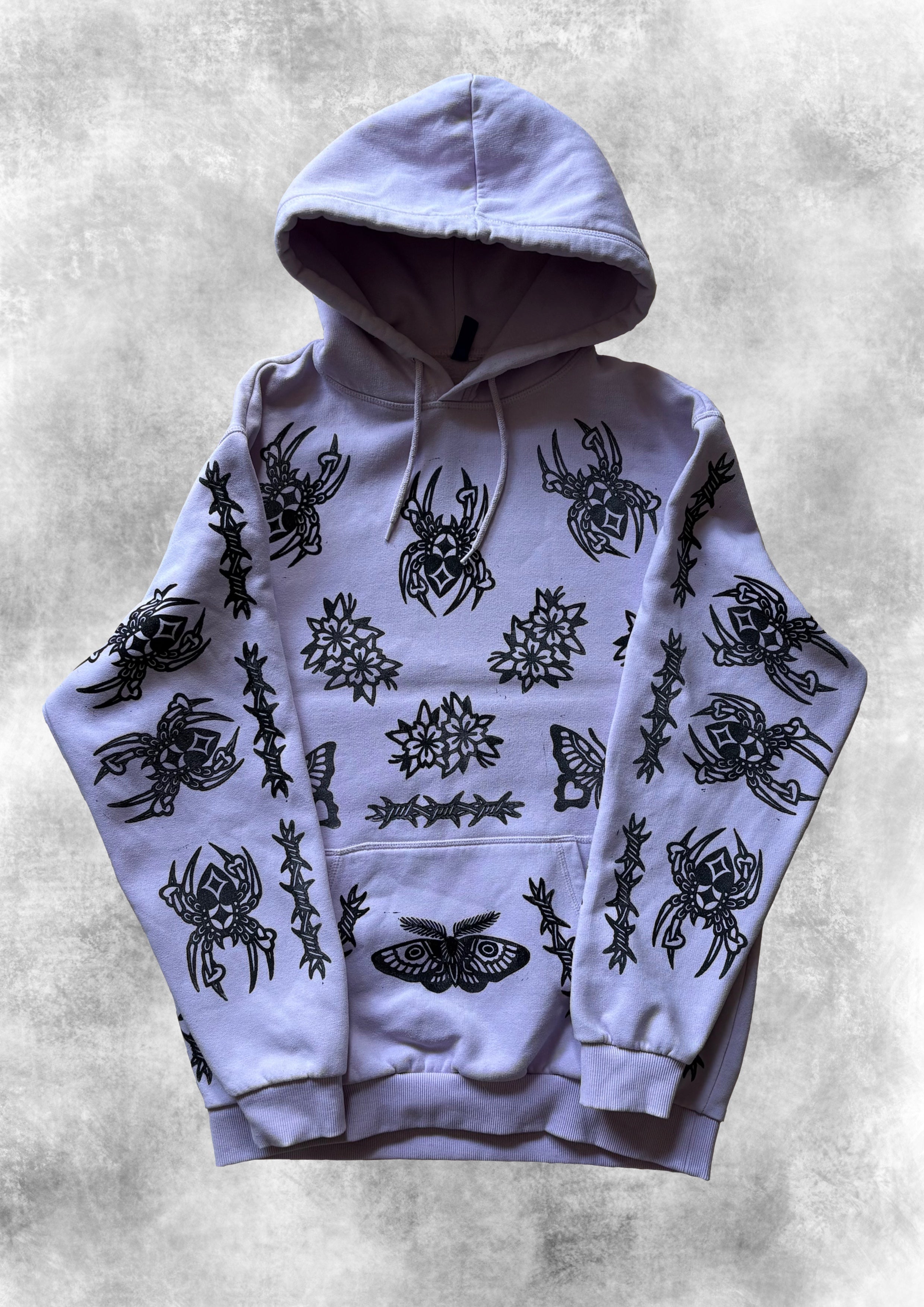 PURPLE ALLPRINT HOODIE