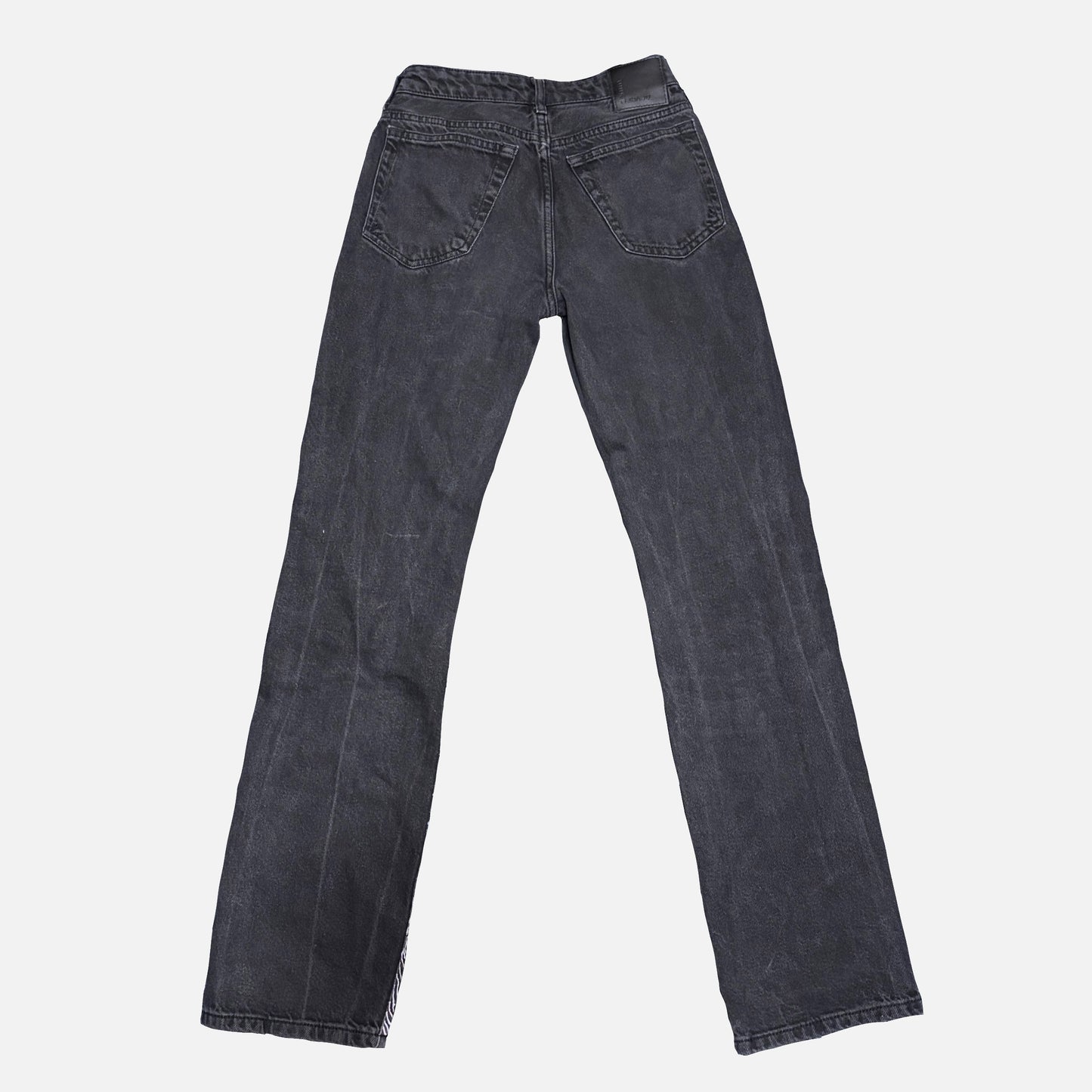 Trippy Eyes Hand-Painted Dark Grey Jeans – XS
