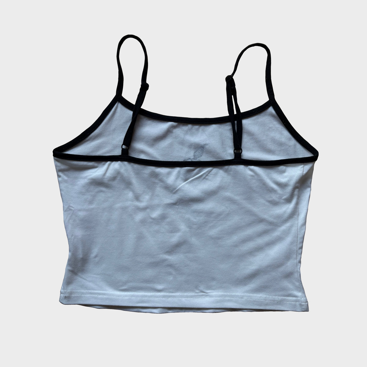 Lily Hand-Printed White Cami Top – S