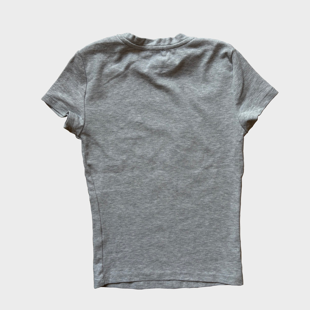 Strength Tarot Hand-Printed Grey T-Shirt – M