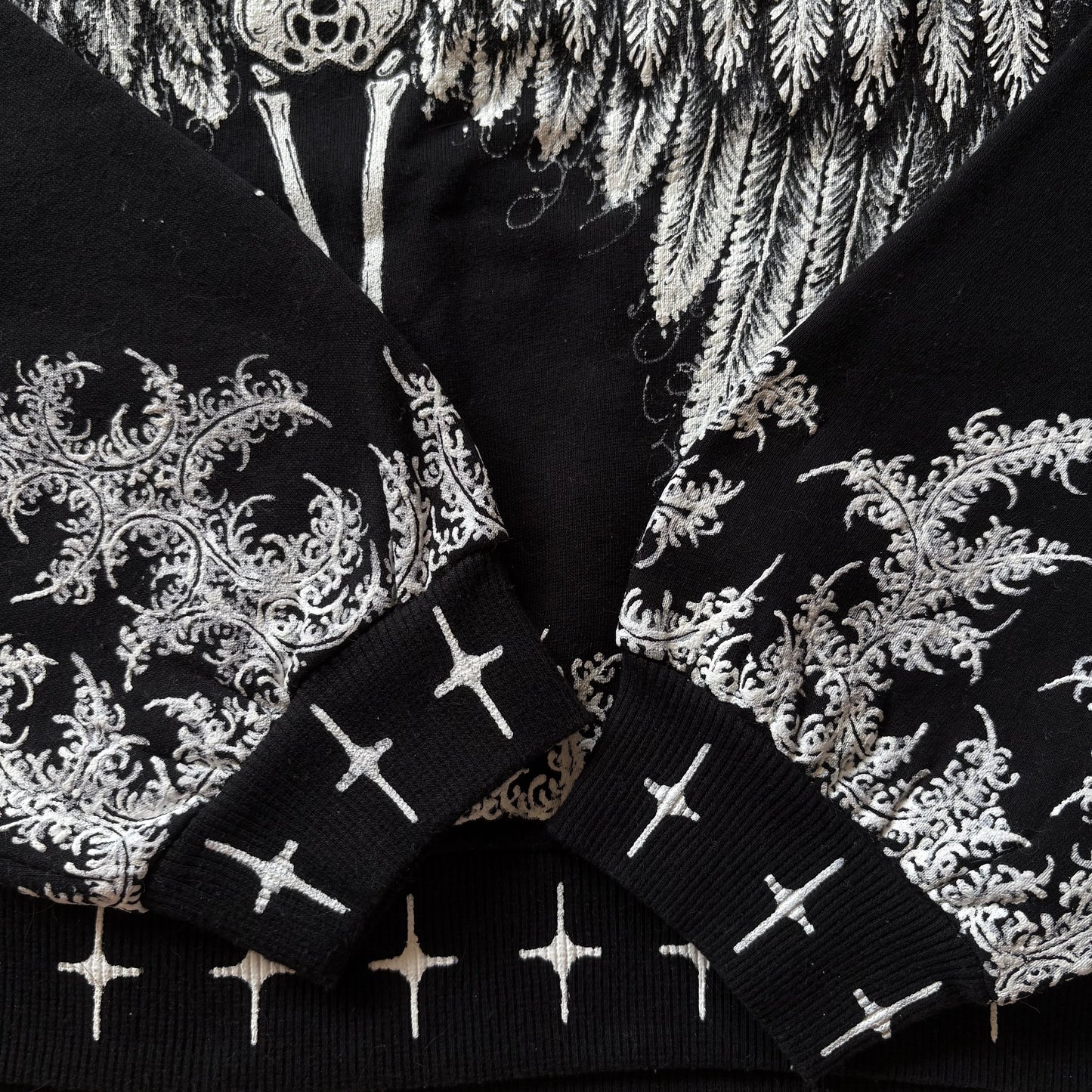 Dead Angel Hand-Painted Cropped Sweatshirt – XS