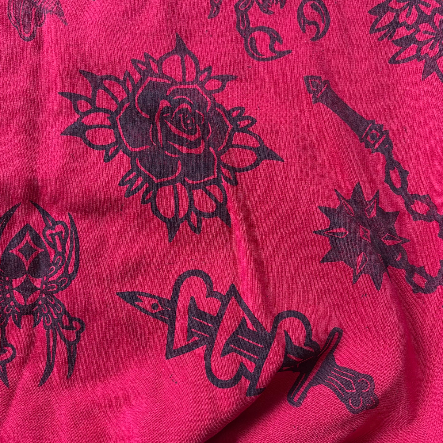 Hand-Printed Oversized Red Sweatshirt – 4XL